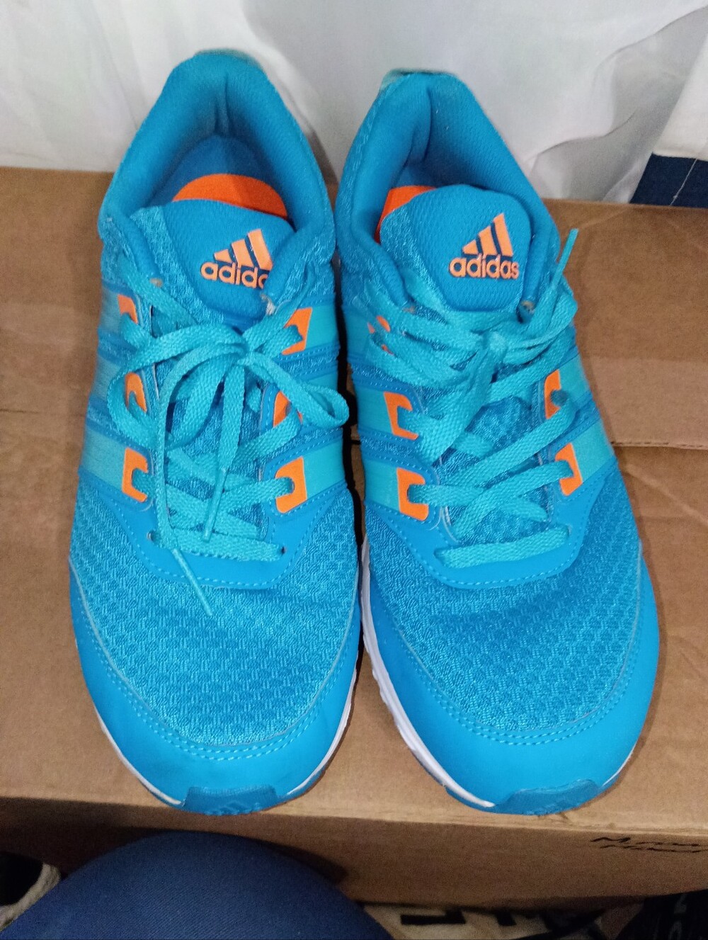 adidas Teal & Orange Lace-Up Sneakers